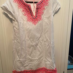 Vineyard Vines Island Embroidered Tunic Dress- White Cap, size 10